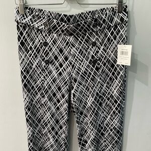 Retrology Black, White and Grey patterned long pants